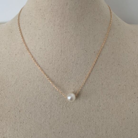 Floating Faux Pearl Necklace for Girls – Bat Mitzvah, Sweet 16, Birthday Gift - Picture 7 of 11